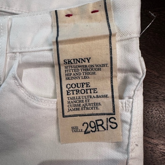 NWT Banana Republic skinny white jeans low fit - Picture 9 of 12
